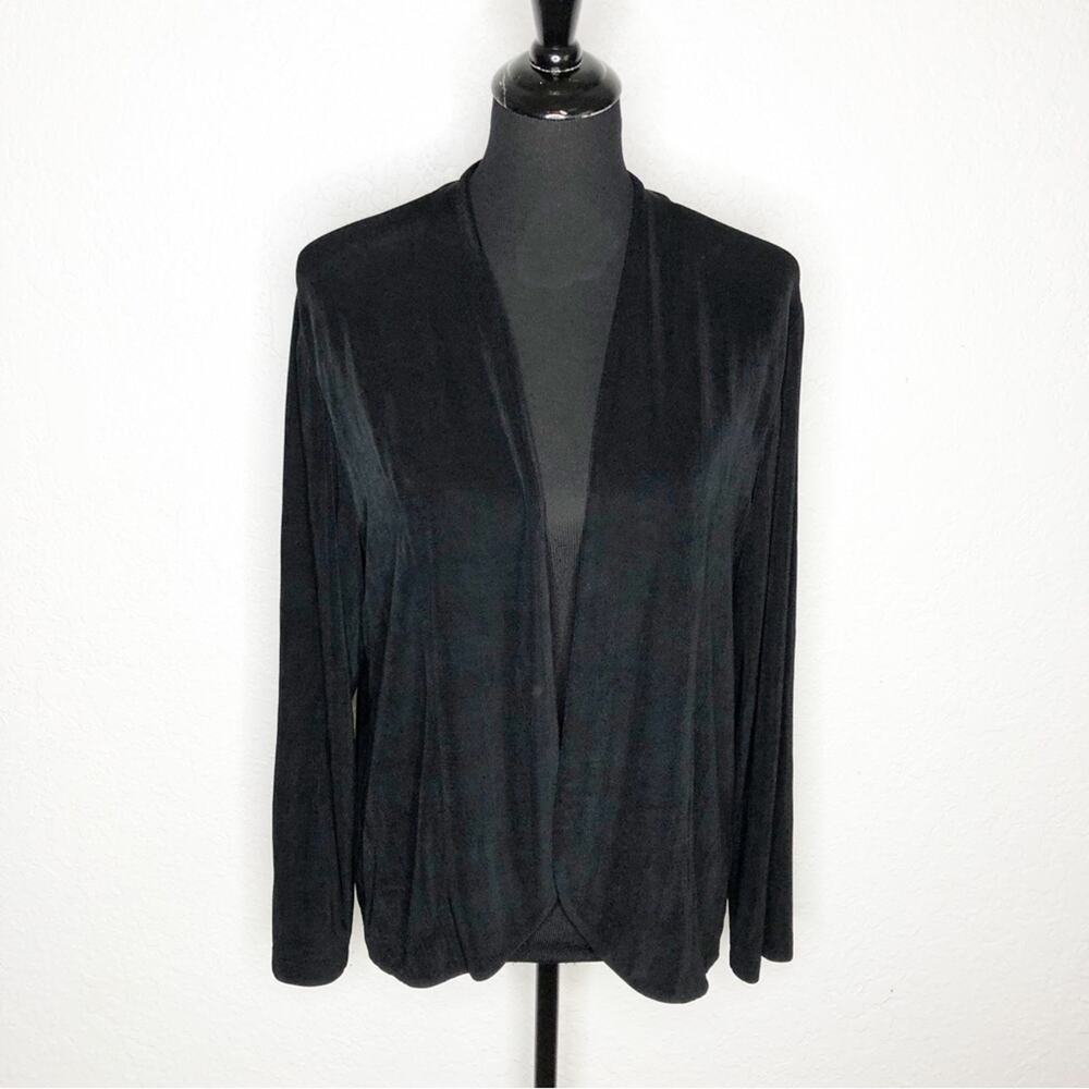 Chicos Travelers black open front cardigan size 3 or‎ Extra Large XL